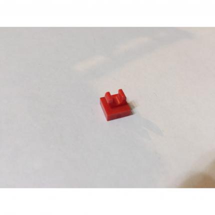 Tuile rouge modifié 1x1 avec clip 255521 pièce détachée Lego