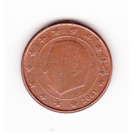 Pièce de monnaie 1 cent centime euro Belgique 2001