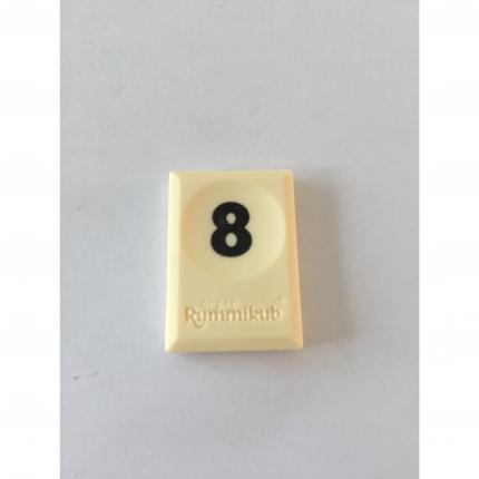 Tuile chiffre 8 huit noir pièce Rummikub Le rami des chiffres jeu de voyage