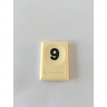 Tuile chiffre 9 neuf noir pièce Rummikub Le rami des chiffres jeu de voyage