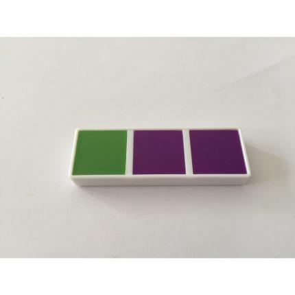 Domino vert violet violet pièce détachée Chromino Deluxe les dominos de couleur
