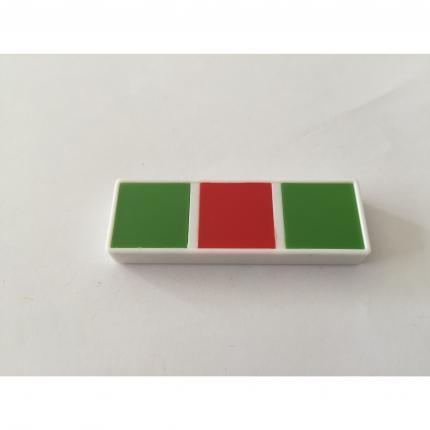 Domino vert rouge vert pièce détachée Chromino Deluxe les dominos de couleur
