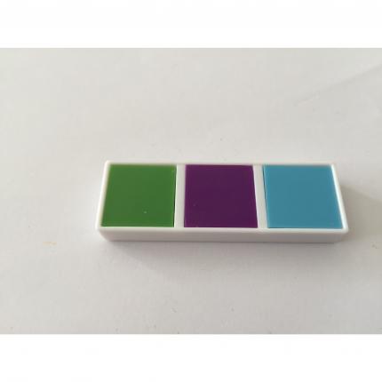 Domino vert violet bleu pièce détachée Chromino Deluxe les dominos de couleur