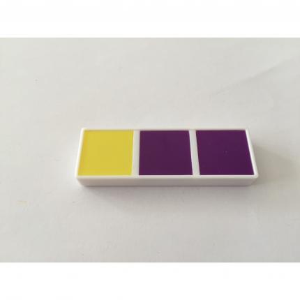 Domino jaune violet violet pièce détachée Chromino Deluxe les dominos de couleur