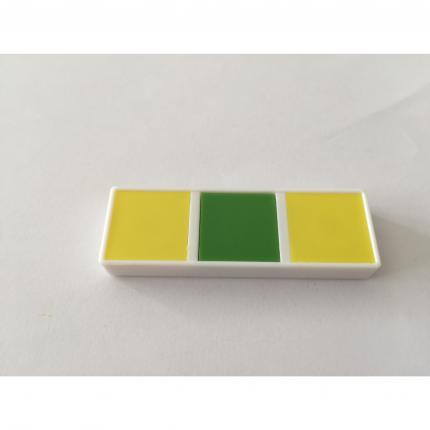 Domino jaune vert jaune pièce détachée Chromino Deluxe les dominos de couleur