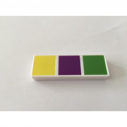 Domino jaune violet vert pièce détachée Chromino Deluxe les dominos de couleur