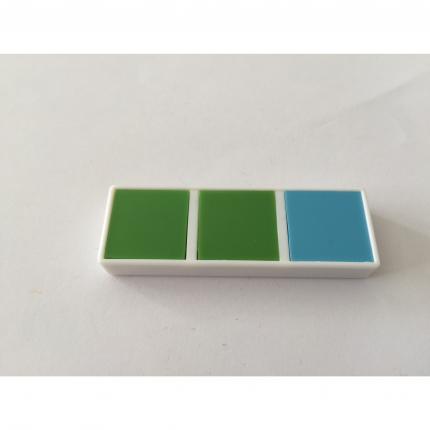Domino vert vert bleu pièce détachée Chromino Deluxe les dominos de couleur