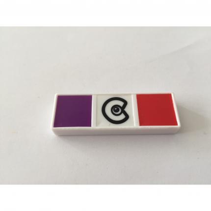 Domino violet caméléon rouge pièce détachée Chromino Deluxe les dominos couleur