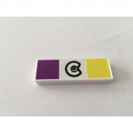 Domino violet caméléon jaune pièce détachée Chromino Deluxe les dominos couleur