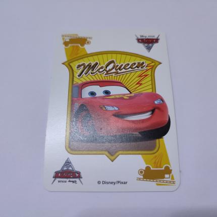 Carte prioritaire Flash McQueen 1000 mille bornes cars 2 Dujardin Disney Pixar