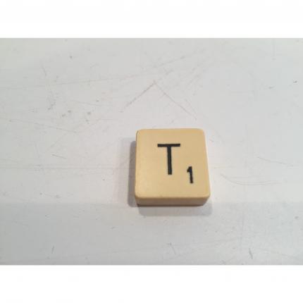 Lettre noir T pièce détachée jeu de société Scrabble J.W.SPEAR & SONS