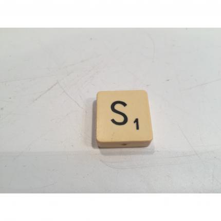 Lettre noir S pièce détachée jeu de société Scrabble J.W.SPEAR & SONS