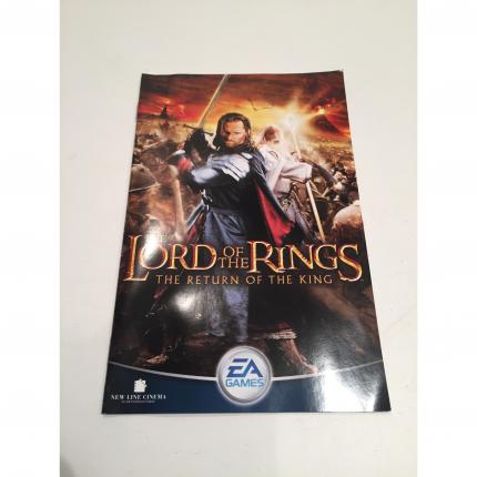 Notice seule néerlandaise jeu The lord of the rings the return of the king console playstation 2 ps2 #A5