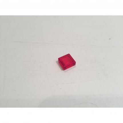 Tuile plate rouge transparente 1x1 avec rainure 3070b pièce détachée Lego #A8