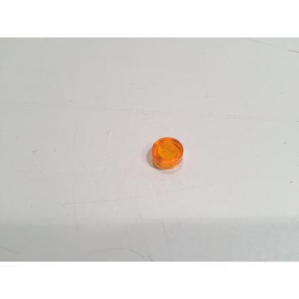 Tuile ronde 1x1 orange transparent 98138 pièce détachée Lego #A14