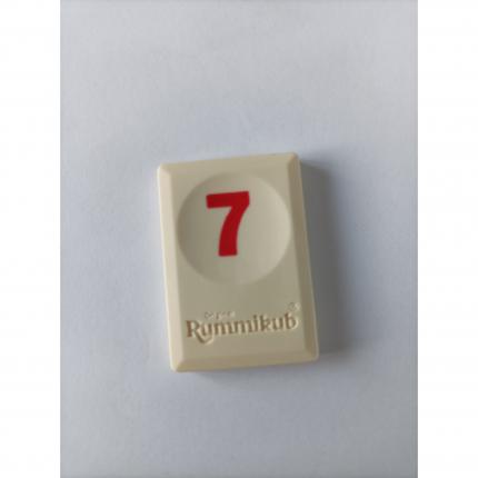 Tuile chiffre 7 sept rouge pièce détachée L original Rummikub chiffres M&M Ventures #A21