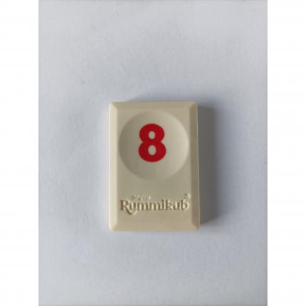 Tuile chiffre 8 huit rouge pièce détachée L original Rummikub chiffres M&M Ventures #A21