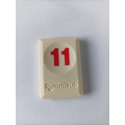 Tuile chiffre 11 onze rouge pièce détachée L original Rummikub chiffres M&M Ventures #A21
