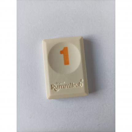 Tuile chiffre 1 un orange pièce détachée L original Rummikub chiffres M&M Ventures #A21
