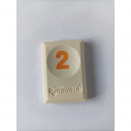 Tuile chiffre 2 deux orange pièce détachée L original Rummikub chiffres M&M Ventures #A21
