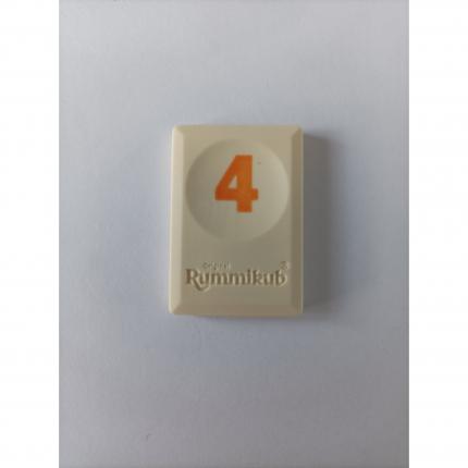 Tuile chiffre 4 quatre orange pièce détachée L original Rummikub chiffres M&M Ventures #A21