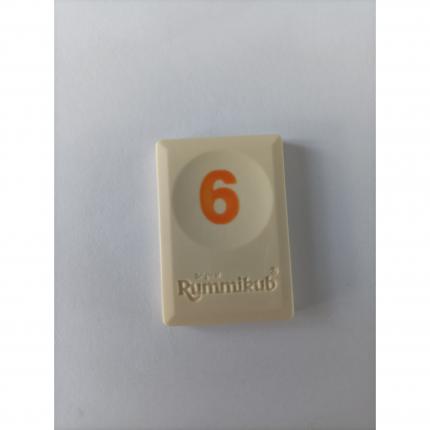 Tuile chiffre 6 six orange pièce détachée L original Rummikub chiffres M&M Ventures #A21