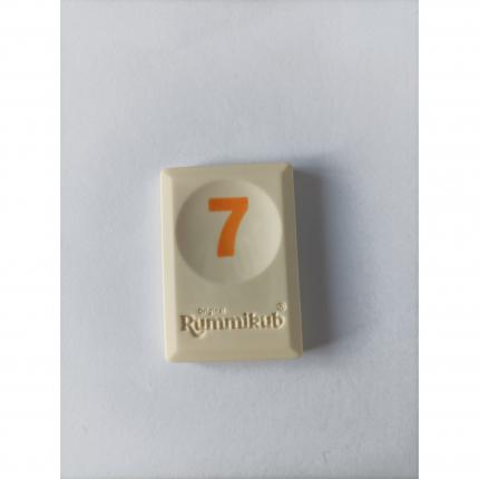 Tuile chiffre 7 sept orange pièce détachée L original Rummikub chiffres M&M Ventures #A21