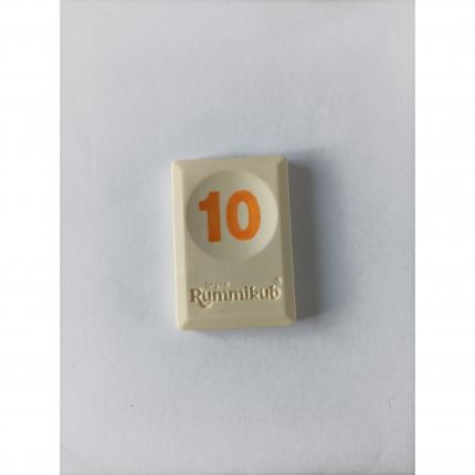 Tuile chiffre 10 dix orange pièce détachée L original Rummikub chiffres M&M Ventures #A21