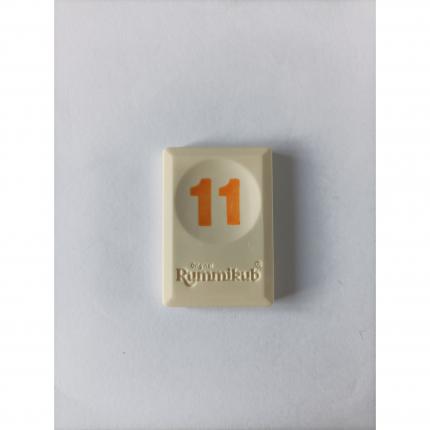 Tuile chiffre 11 onze orange pièce détachée L original Rummikub chiffres M&M Ventures #A21