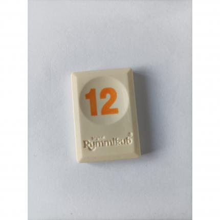 Tuile chiffre 12 douze orange pièce détachée L original Rummikub chiffres M&M Ventures #A21