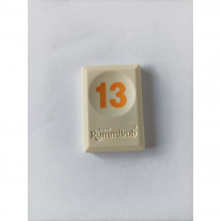 Tuile chiffre 13 treize orange pièce détachée L original Rummikub chiffres M&M Ventures #A21