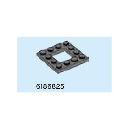 Plaque 4x4 avec centre ouvert 2x2 gris foncé 6186825 pièce détachée Lego
