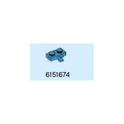 Plaque 1x2 avec clip bleu azur 6151674 pièce détachée Lego