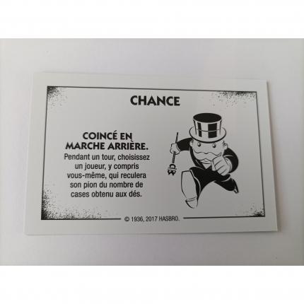 Carte chance marche arrière pièce détachée Monopoly édition tricheurs Hasbro gaming #A28