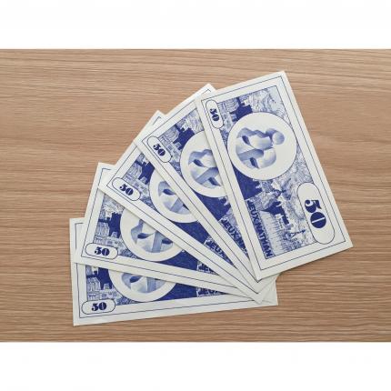 Billets 50 x5 pièce détachée jeu de société Richesses de France édition Nathan #A42