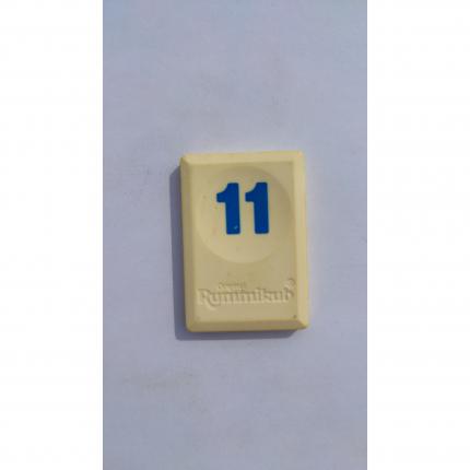 Tuile chiffre 11 onze bleu pièce détachée Rummikub Le rami des chiffres 1996 hasbro #B40