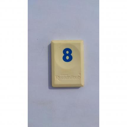 Tuile chiffre 8 huit bleu pièce détachée Rummikub Le rami des chiffres 1996 hasbro #B40
