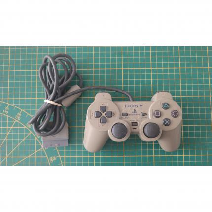 Manette dualshock grise jaunis Playstation 2 PS2 PS1 Sony avec joystick SCPH-1200 #B45-2