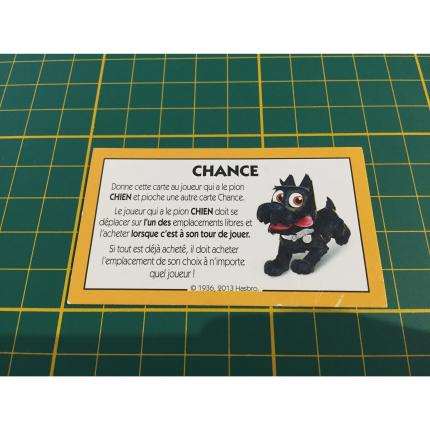 Carte chance chien pièce détachée jeu de société Monopoly Junior Hasbro Gaming #A65