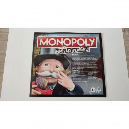 Notice règle du jeu pièce détachée jeu de société Monopoly mauvais perdants Hasbro Gaming #B77