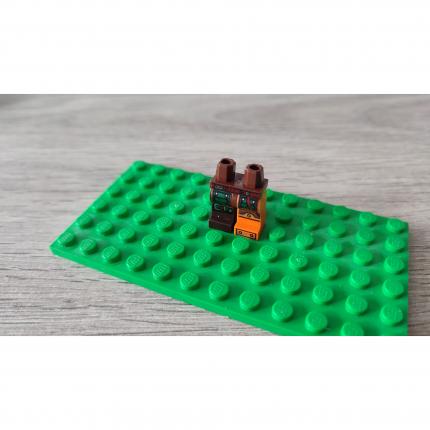 Hanches et 1 jambe gauche orange avec armure et bottes 6135582 pièce détachée Lego #C06