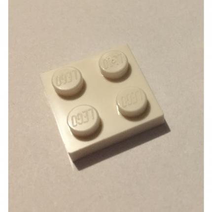 plaque blanche plate 2x2 302201 pièce détachée Lego