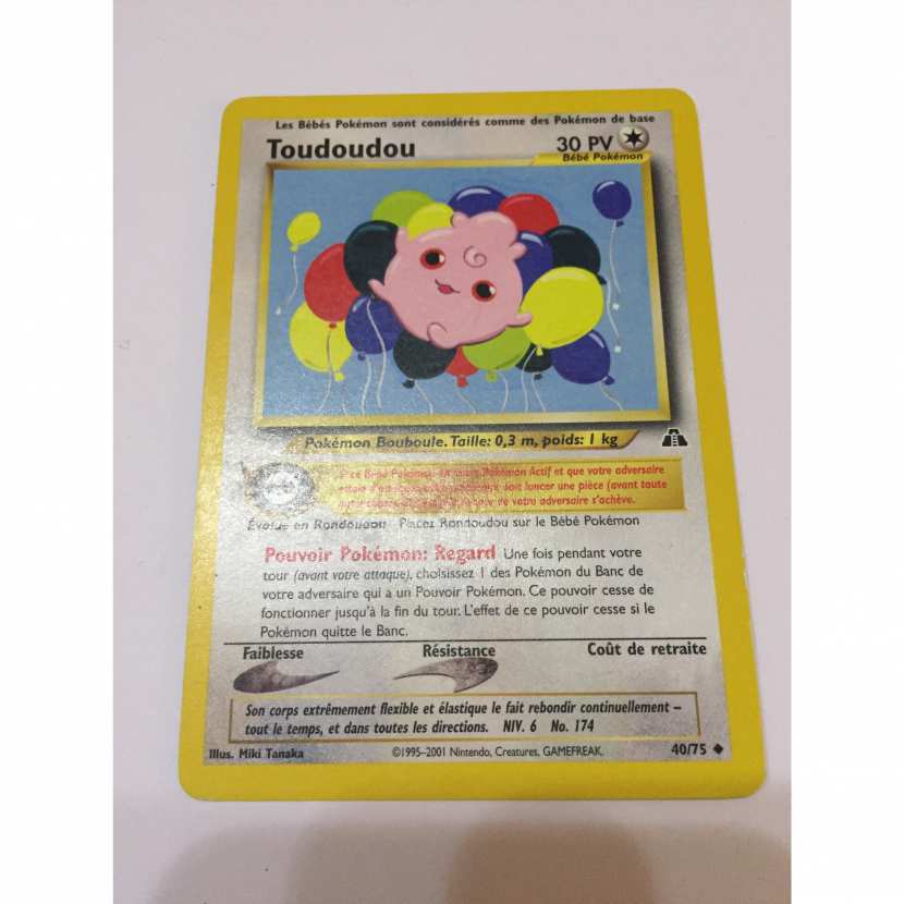 Carte Pokemon Toudoudou 40 75 Peu Commune Neo Discovery Wizards