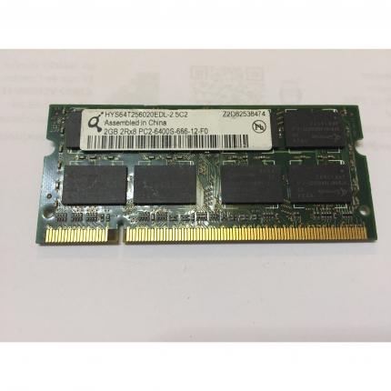 barrette mémoire ram 2go PC portable sodimm qimonda hys64t256020edl-2.5c2 PC2-6400S-666-12-F0 2RX8