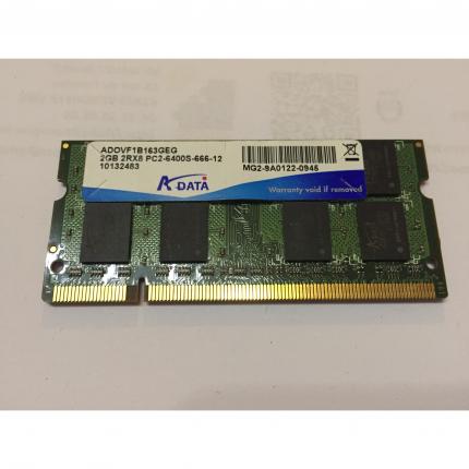 barrette mémoire ram PC portable sodimm ADATA ADOVF1B163GEG 2GB 2RX8 PC2-6400S-666-12