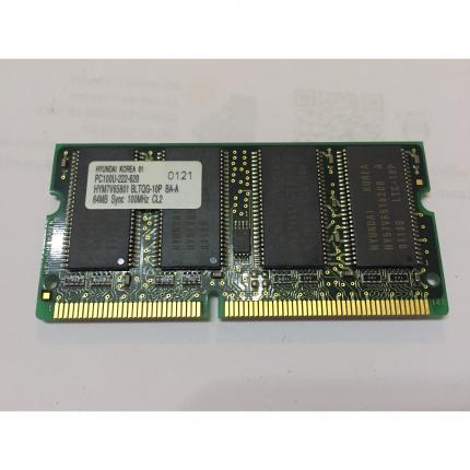 barrette mémoire ram HYUNDAI PC100U-222-620 HYM7V65801 BLTQG-10P 64MB 100MHZ CL2