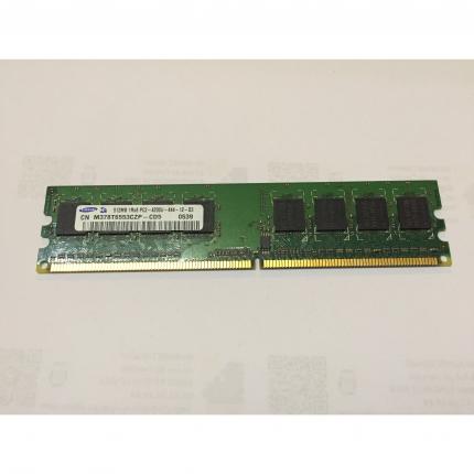 barrette mémoire ram pc de bureau samsung 512MB 1RX8 PC2-4200U-444-12-D3 M378T6553CZP-CD5