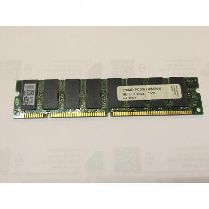 barrette mémoire ram pc de bureau 128MO NEC PC100 16MX64 8 CHIPS 168