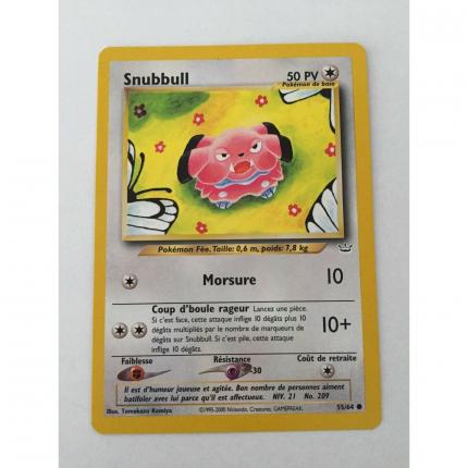 Carte Pokemon SNUBBUL 55/64 Commune Néo révélation Wizard Française