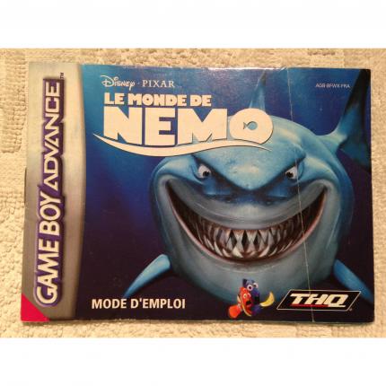 NOTICE SEULE LE MONDE DE NEMO NINTENDO GAME BOY ADVANCE AGB-BFWX-FRA